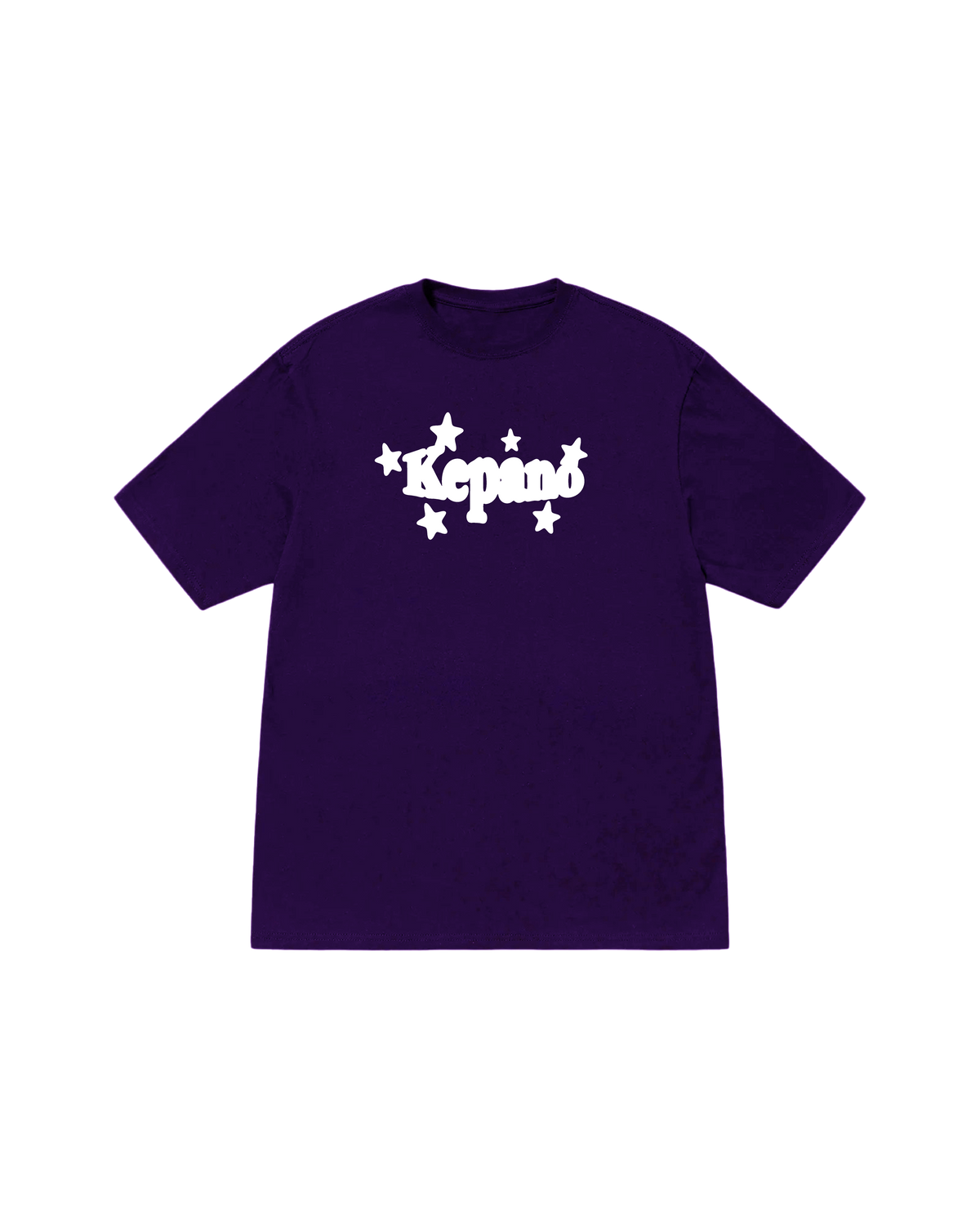 STARS PUFF PRINT PURPLE TEE